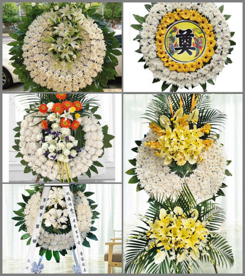 广东梅州市丰顺县小胜镇田面角村花圈速递